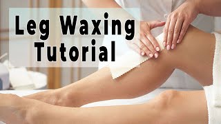 How to do Leg waxing easy and simple method  Leg waxing tutorial for beginners  TheDomesticDiva [upl. by Ahsenyl]