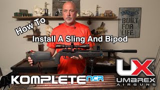 Installing a sling and bipod to the Umarex Komplete NCR Air Rifle [upl. by Hnad]