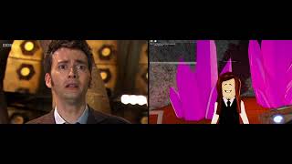 Doctor Whos 10th Doctor Regeneration VS Roblox Doctor Whos 10th incarnations Regeneration [upl. by Wileen33]