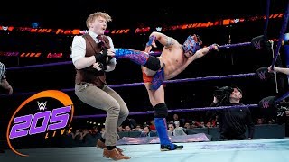 Kalisto amp Gran Metalik vs The Brian Kendrick amp Gentleman Jack Gallagher WWE 205 Live Dec 19 2017 [upl. by Ettenil]