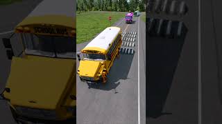 School Buses amp Trucks vs Big Speed Bumps Part33  Shorts truck [upl. by Bartie]