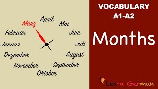 Learn German Vocabulary  Months in German Monate [upl. by Jezreel517]