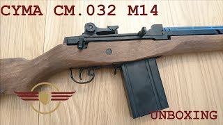 UNBOXING CYMA CM032 M14 amazing mixed use rifle [upl. by Yelnats]