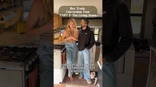 Part 2 of our Box truck conversion tour our tin home on wheels living room [upl. by Housen]