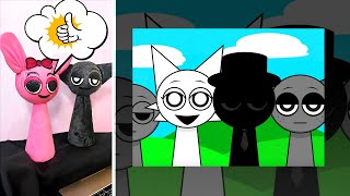 Sprunki Incredibox PINKI and GRAY react to SUS TikToks  Themselves  Memes 9 [upl. by Beach]