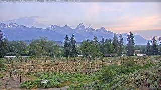 Teton Time Lapse of sunrise viewed from Dornans on July 14 2024 [upl. by Nivahb]