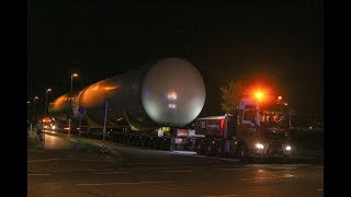 Heavy Transport  95 MeterKoloss im Rheinhafen [upl. by Auohp417]