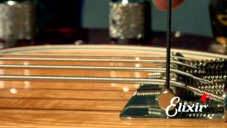 Setting Up Your Bass Guitar Bridge Action Height Adjustment Step 2 of 4  ELIXIR Strings [upl. by Harrison234]