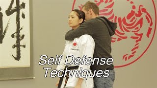 Womens Self Defense Techniques  Choke Hold From Behind [upl. by Rehm]