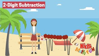 Two Digit Subtraction  Double Digit Subtraction for Kids  Kids Math Fun [upl. by Dukie]