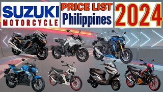 SUZUKI Motorcycles Price List in Philippines 2024 [upl. by Eca]