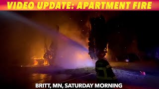 VIDEO UPDATE Iron Range Apartment Fire [upl. by Eixela]