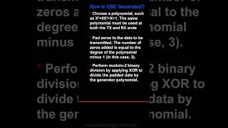 Cyclic Redundancy Check CRC CRC embeddedsystems serialcommunication electronicsengineering [upl. by Prent]