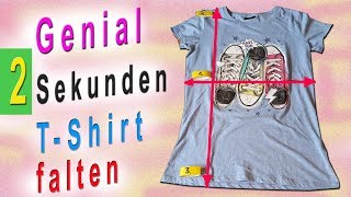 TShirt falten in 2 Sekunden  Anleitung [upl. by Hakym]