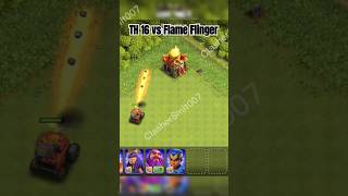 TH16 vs Flame Flinger coc clashofclans clashersmit007 trending viral shorts flameflinger coc [upl. by Annaihs]