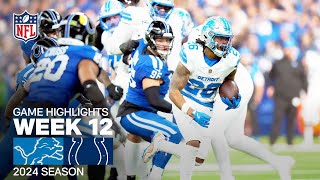 Detroit Lions vs Indianapolis Colts  2024 Week 12 Game Highlights [upl. by Burrus]