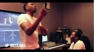 MEEK MILL AND LOS FREESTYLE IN STUDIO [upl. by Frank271]