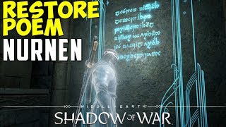 Restore Poem  Ithildin Door  Nurnen  MiddleEarth Shadow of War [upl. by Aneed820]