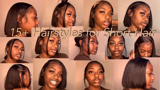 Hairstyles for Straight Short Hair l Tiana Shannell [upl. by Avla]