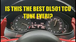 THE LATEST DL501 TCU TUNE IN ACTION IS THIS THE BEST TCU TUNE FOR THE S6 and S7 V8 TWIN TURBO [upl. by Peterman]