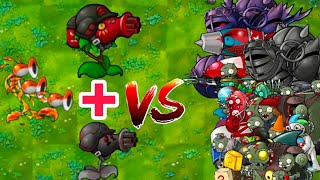 PVZ FUSION ULTIMATE PHOENIX THREE PEASHOOTER ULTIMATE CHERRY AND DOOMSHROOM SHOOTER VS ALL ZOMBIE [upl. by Chaffin975]