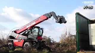 Manitou MRT 2145 Vision telehandler at work [upl. by Pressey]