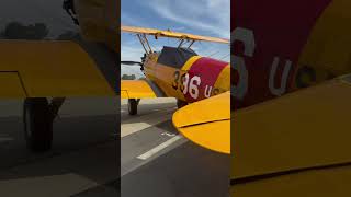 Pt17 spotted at Compton airport pt17 prop compton airplane navy militaryaircraft yellow [upl. by Christie]