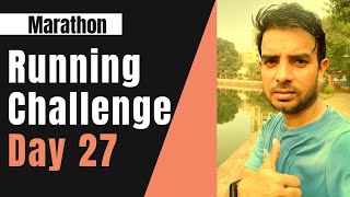 Marathon running challenge Day 27  vasai virar marathon running training  running practice [upl. by Zoie]