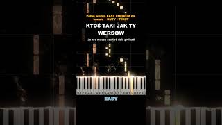 KTOŚ TAKI JAK TY  WERSOW piano pianino tutorial easy łatwy ktośtakijakty wersow [upl. by Ltsyrk]