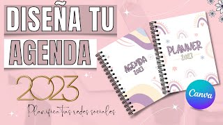 💟 Diseña tu AGENDA 2023 en CANVA 💫 Te regalo la plantilla de este video 🌹 [upl. by Hardner]