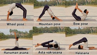 30 Yoga Poses with names  Yoga for all ages  Yoga Asana Beginner to Advanced [upl. by Madison193]