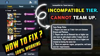 Incompatible Tier Cannot Team Up  How To Solve Incompatible Tier Cannot Team Up  Team Range Rules [upl. by Helgeson390]