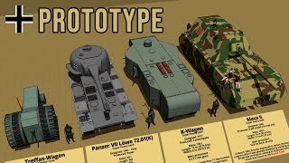 40 Crazy German Prototype Tanks Size Comparison 3D [upl. by Aymer850]