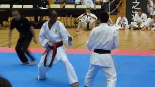 6th World Cup KWF Kumite Masamichi Otsuka Round 4 part 1 [upl. by Dammahom104]