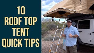 10 ROOF TOP TENT Tips amp Tricks [upl. by Aileduab]