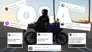 my first QampA with my YAMAHA R3  Gear Reveal [upl. by Lana332]