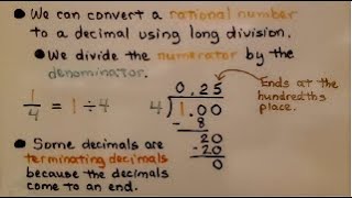 7th Grade Math 31b Writing Rational Numbers as Decimals Long Division [upl. by Latouche504]