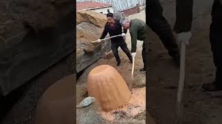 Gravel filling process for the well pipe wall [upl. by Leitnahs152]