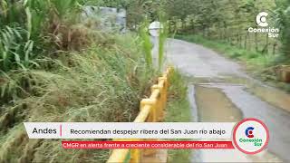 Alerta temprana por alto caudal del río San Juan [upl. by Ydnis]