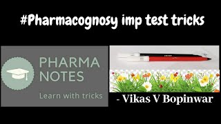 PHARMACOGNOSY  TYPICAL TEST  RRB PHARMACIST EXAM  GPAT  ESIC  PART10 [upl. by Dorelia]