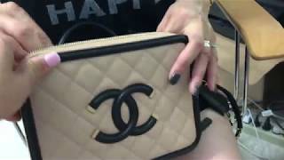 Chanel Medium Vanity Case unboxing amp whats in my bag [upl. by Ielirol]