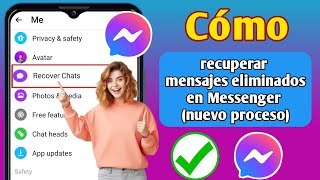 Cómo recuperar mensajes eliminados en Messenger nuevo proceso [upl. by Ahseiym]