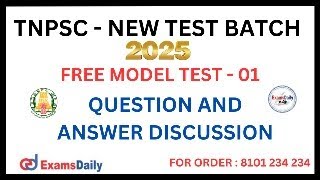 TNPSC 2025  New Test Batch  Weekly Test 01  Answer Key Discussion  Admission Call  8101 234 234 [upl. by Nuaj]