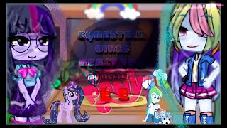 👭🐎Equestria girls react to my little pony🧋🌈 gacha redux✨ [upl. by Josefina7]