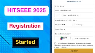 HITSEEE 2025 Registration Started  HITSEEE Application form Started 2025  MDE [upl. by Shanney360]