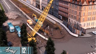 Cities Skylines ARNDORF  Tram tracks construction and the Mayors Plans 12 [upl. by Tarkany]