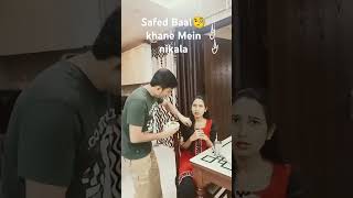 Safed baal khane Mein🧐😜comedy funny funnycomedy trending viralshort yb shortsfeed 🤣🤣 [upl. by Raddie517]