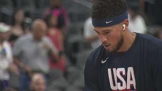 Devin Booker LeBron James Stephen Curry made his Team USA experience different [upl. by Htilil]