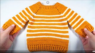 🌈Como Tejer Suéter a Crochet para BEBES NIÑOS Y ADULTOS Ganchillo  PASO A PASO😍 [upl. by Seward]