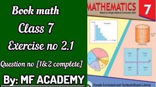 math class 7 exercise 21 question no I amp 2 mf academy [upl. by Atsyrhc991]